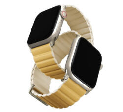 Uniq Revix Premium mágneses szilikon szíj Apple Watch 38/40/41mm, sárga/csont (-41MM-REVPCYELIVY)