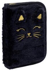 Astra Fluffy Kitty szőrmés felszerelt kihajtható tolltartó - Black (503025026) (503025026)