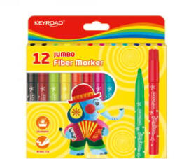 Keyroad Rostirón, filctoll készlet 5 mm 12 db/bliszter Jumbo vegyes színek (KR971413) (KR971413) - aqua