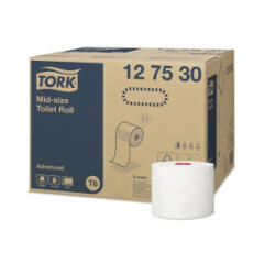 Tork Advanced Mid-size T6 2 rétegű toalettpapír 27 tekercs/karton fehér (127530)