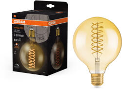 OSRAM LED izzó, gömb, aranyszínű, E27, VINTAGE, 8, 4 W, meleg fehér