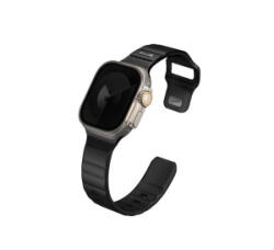 Uniq Stride KFM Apple Watch 49mm gumis szilikon szíj, fekete (-49MM-STRIMBLK) (UNIQ-49MM-STRIMBLK)