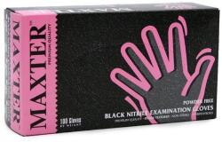 Védőkesztyű, egyszer használatos, nitril, XL méret, 100 db, púder nélküli, fekete (MER029) - primatinta