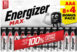 Energizer Max, Alkáli Mikro Elem, AAA 12db/csomag (9938-4)