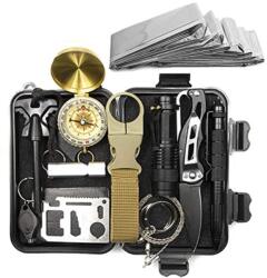  Kit supravietuire multifunctional, Salbaticie, dotat cu 13 unelte, design portabil usor de depozitat (3322)