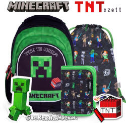  Minecraft iskolatáska hátizsák 42 cm SZETT - TNT (5901137176017SZ3)