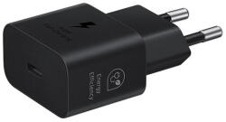  Hálózati töltő adapter, 25W, USB Type-C aljzat, PD, GaN, gyorstöltés, Samsung, fekete, gyári