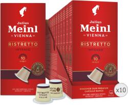 Julius Meinl Ristretto Intenso 10x kapszula készlet, Nespresso kompatibilis, 100% biológiailag lebomló, 100db, 560g