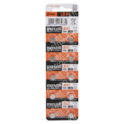  LR41 (AG3) Alkáli Gombelem, 1, 5V, 10db/csomag (Maxell) (9710-7)