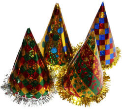  Fényes boás hologramos papír kalap