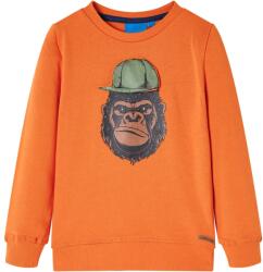 vidaXL Sötét narancssárga gyerekpulóver 92 Gorilla (13194)