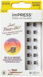 Kiss Gene false Impress Press-On Falsies Authentic Natural, 12 bucati, Kiss