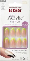 Kiss Unghii false Salon Acrylic French Color Hype, 28 bucati, Kiss