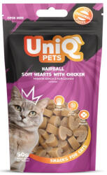  UNIQ PETS UNIQ PETS macskaeledel - szőrgombóc puha szív csirkehússal 50g