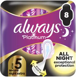 Always Platinum egészségügyi betét Secure Night Extra szárnyakkal, 8 db (8700216186742)