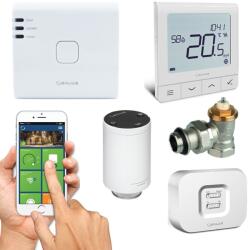 SALUS Pachet control independent in fiecare camera Salus IT600 pentru apartament cu 10 calorifere (SQ610RF(10)+TRV10RFM(10)+RX10RF+RE10RF+UG800+V2030)