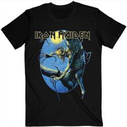 Iron Maiden Ing Fear of the Dark Oval Eddie Moon Unisex Black M (IMTEE148MB02)