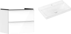 Hansgrohe Készlet szekrény Hansgrohe Xelu Q 54027700, mosdótál Hansgrohe Xelu Q 61020450