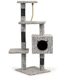 ModernHome Macskabútor XXL kaparófa, 108 cm, 4 szint, szürke plüss házikó (YS-83330-3 GREY)