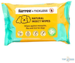  Tickless Fürree Wipes kullancs és szúnyogriasztó nedves törlőkendő