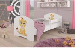 ADRK Ágy matraccal és korláttal PEPE LION 160x80, Fehér - sprintbutor