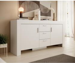 ADRK Komód 3SZ2D CESIRO, Fehér, Fehér
