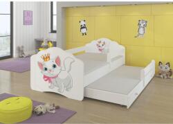 ADRK Kétszemélyes ágy korláttal és matracokkal CASIMO II CAT 160x80, Fehér