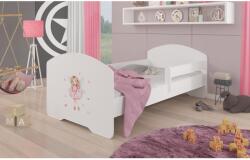 ADRK Ágy matraccal és korláttal PEPE GIRL WITH WINGS 160x80, Fehér - sprintbutor