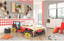ADRK TRACTOR RED matraccal 160x80 ágy, Piros - sprintbutor