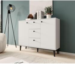 ADRK Komód BESA, Fehér, Fekete - sprintbutor