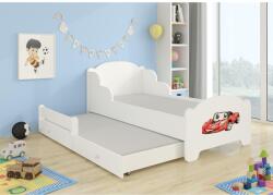 ADRK Kétszemélyes ágy matracokkal AMADIS II RED CAR 160x80, Fehér - sprintbutor