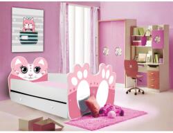 ADRK Ágy matraccal és fiókkal BEAR PINK 140x70, Rózsaszín