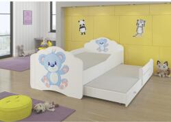 ADRK Kétszemélyes ágy matracokkal CASIMO II BLUE BEAR 160x80, Fehér - sprintbutor