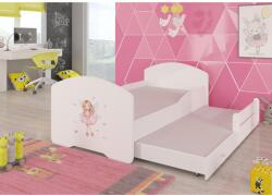 ADRK Dupla ágy matraccal PEPE II LÁNY SZÁRNYAKKAL 160x80, Fehér