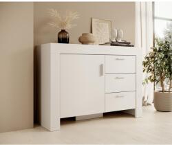 ADRK Komód 3SZ1D CESIRO, Fehér, Fehér