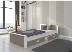 ADRK Ágy ALDEX 180x80, Fehér, Trüffel