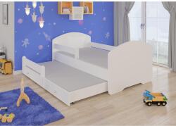 ADRK Kétszemélyes ágy korláttal és matracokkal PEPE II 160x80, Fehér