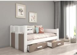 ADRK Parterowa ágy BIBI 180x80, Fehér, Trüffel