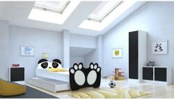 ADRK Ágy matraccal és fiókkal BEAR BLACK 140x70, Fekete
