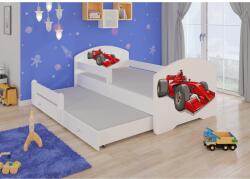 ADRK Kétszemélyes ágy korláttal és matracokkal PEPE II FORMULA 160x80, Fehér - sprintbutor