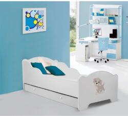 ADRK Ágy matraccal és fiókkal AMADIS DOG 140x70, Fehér - sprintbutor