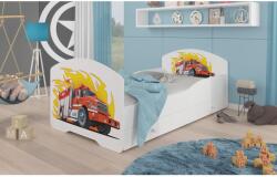 ADRK Ágy matraccal és fiókkal PEPE FIRE TRUCK 160x80, Fehér - sprintbutor