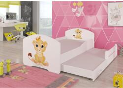 ADRK Kétszemélyes ágy matracokkal PEPE II LION 160x80, Fehér - sprintbutor