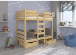 ADRK BART emeletes ágy matracokkal 200x90, Természetes fenyő