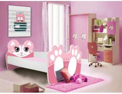 ADRK Ágy matraccal BEAR PINK 160x80, Rózsaszín