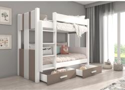 ADRK Ágy emeletes két személyes ARTA 200x90 matraccal, Fehér, Trüffel