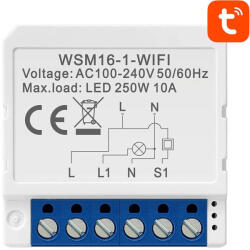 Avatto WSM16-W1 TUYA intelligens Wi-Fi fali kapcsoló (WSM16-W1) - blacktip - 2 190 Ft