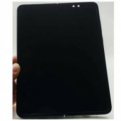 Samsung F926 Galaxy Z Fold3 5G EU verzió beépített előlap keret, lcd kijelző és érintőpanel, ezüst (gyári)