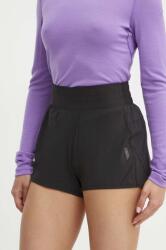 Helly Hansen kültéri rövidnadrág Tech fekete, sima, magas derekú, 48551 - fekete S