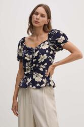 Ralph Lauren blúz pamutból sötétkék, női, mintás, 211935137 - sötétkék 40